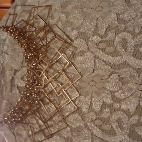 Natasha goldtone geometric necklace - Picture 3 of 3